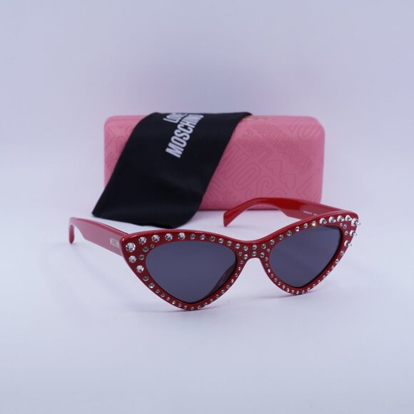 Final Price! Moschino MOS006/S/STR 0C9A IR Red/Grey Sunglasses main image 4